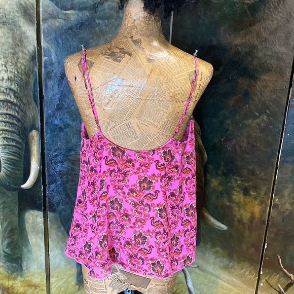 Free People Pink Lace Cami medium boho - Picture 6 of 8